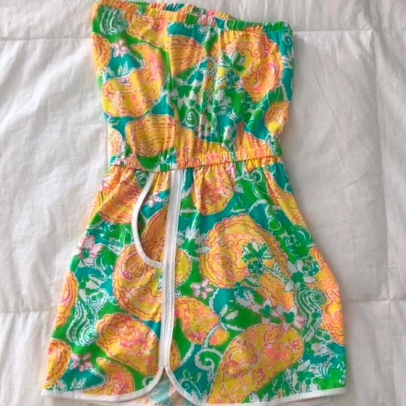 Lilly Pulitzer Lucy Strapless Romper - Size  XL - Picture 3 of 7